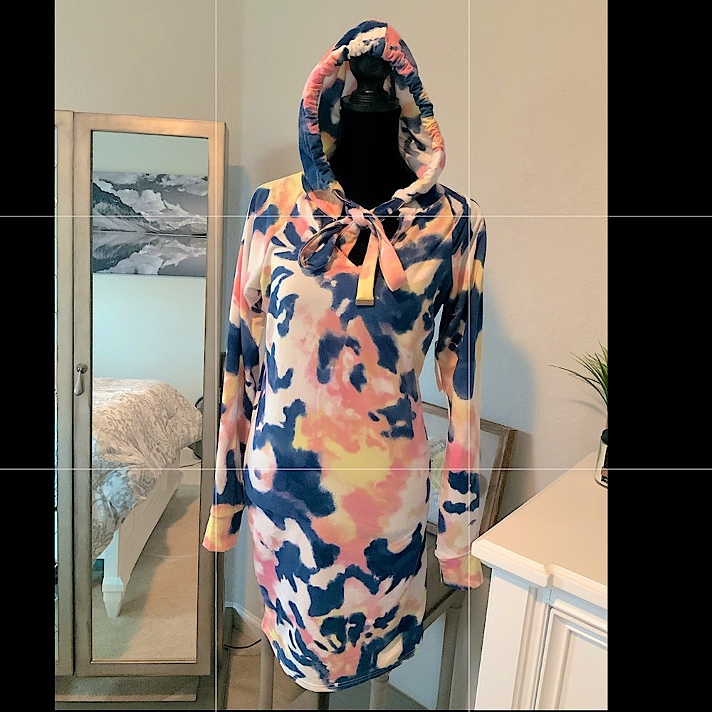 Sweater Dress w/Hood - Picture 1 of 7